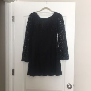 Long sleeve black dress
